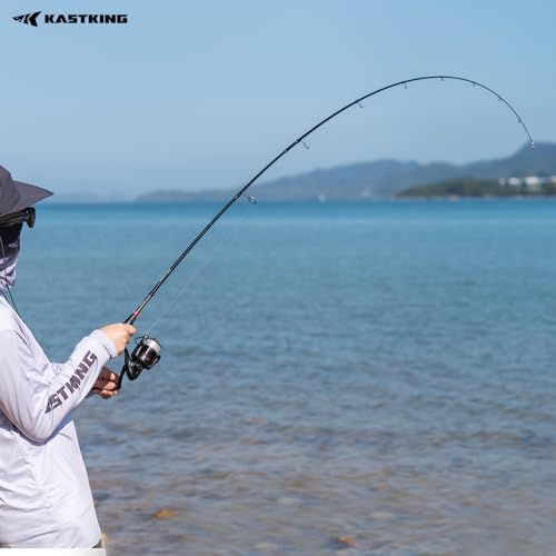 KastKing Brutus Spinning Rods & Casting Fishing Rods, IM6 Graphite Blanks, 2-Piece Rods with Extra Tip Section, PTS Power Transition System, No-Slip Grip, Hook Keeper - size: 7'6''-MH-(2 Pcs+ Extra Tip), style: Cast