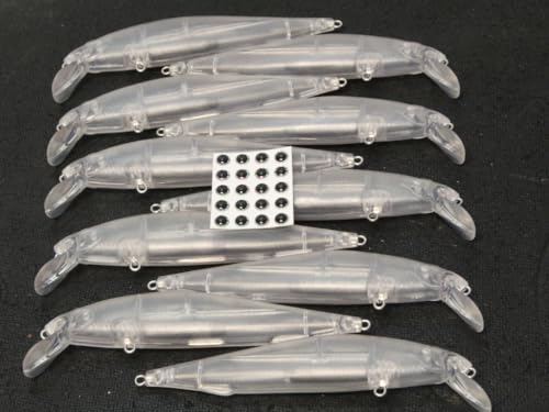 10 Blank Unpainted Minnow Crankbait Topwater Lipless Jerkbait Fishing Lures V5 - color: UPM232P10