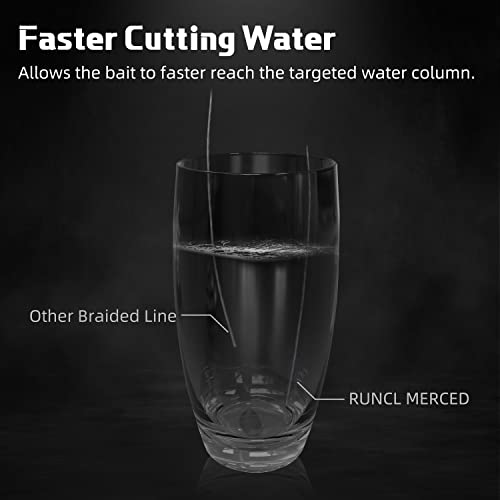 RUNCL Braided Fishing Line Merced, 1000 500 300 Yards Braided Line 4 8 Strands, 6-200LB - Proprietary Weaving Tech, Thin-Coating Tech, Stronger Smoother for Freshwater Saltwater - color: Gray, size: 10lb/300yards (4 Strands)