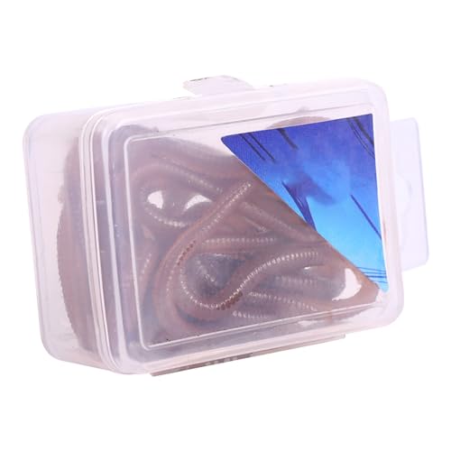Fishing Soft Lure 3.94 in 17/18 Pcs PVC Lifelike Fishing Worm Bait with Box for Fishermen