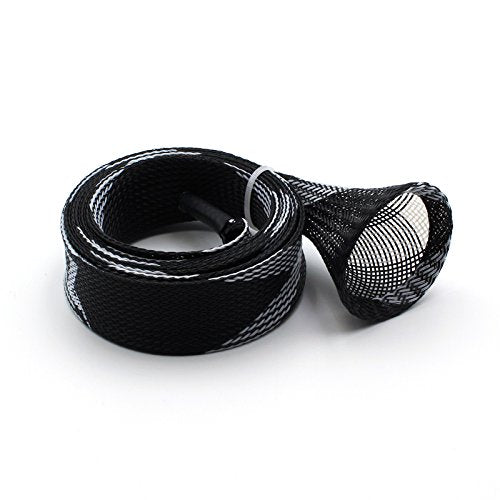 Mr. Z Pack of 4 Casting Fishing Rod Sleeves with 2 Rod Straps Fishing Rod Covers Pole Jacket Rod Socks - color: White and Black
