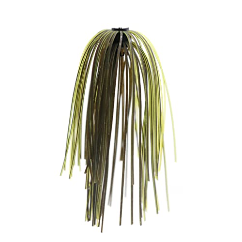Silicone Jig Skirts Material Squid Rubber Jig Head Lures Spinnerbaits Buzzbaits Fly Fishing Material Crystal Flash bass jig Skirts Replacement Fishing DIY Accessory - color: 12 pcs Silicone Rubber