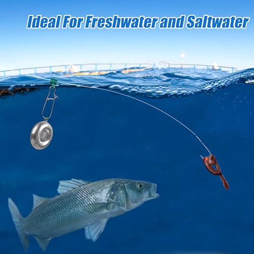 Disc Sinkers Fishing Weights Coin Sinkers Saltwater Surf Fishing Weights for Bottom Drifting Trolling Catfishing Tackle 1oz 2oz 3oz 4oz 5oz 6oz 8oz - style: 3oz-6pcs