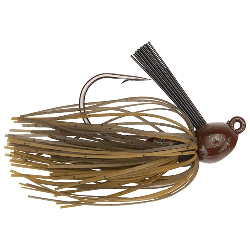 Strike King Bitsy Flip Jig Fishing Lure, Extra-Strong Weed Guard - color: Green Crawfish, size: 1/4 oz