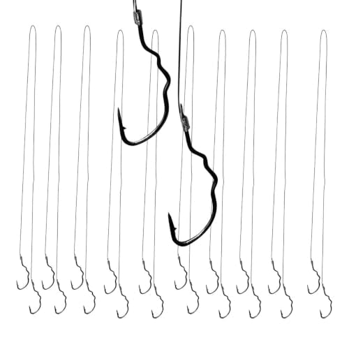Pre-Tied Double Hook Fishing Rigs for Small Fish Trout Hooks, 20 Sets (40 fishHooks), Saltwater Freshwater Snelled Hooks Kit fluke Hooks, Ready-to-Fish Tackle Lorumox snelled Fishing Hooks - size: #1 #2 #3 #4 #5 #6 #7 #8 #9 #10