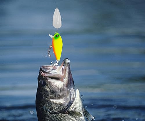 3D Eyes Artificial Crankbait Fishing Lures Kit Jerkbaits for Bass Lures - color: 5pcs minnow lures with bill
