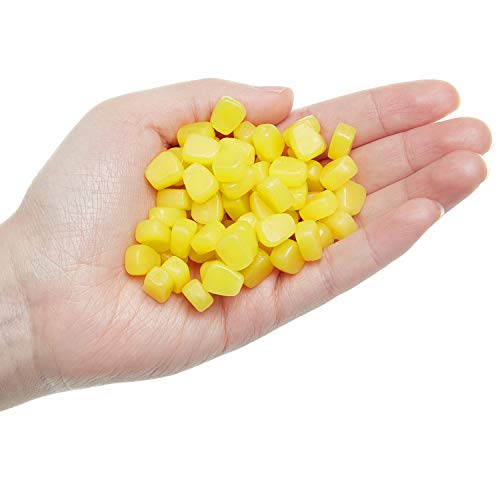 400 Pieces Fake Corn Soft Baits – Floating Carp Bait Silicone Simulation Fishing Lures with Sweet Corn Scent for Carp, Catfish & Freshwater Saltwater Fishing