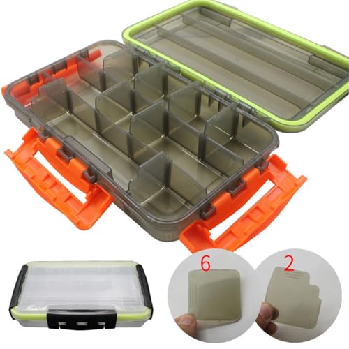 Durability Fishing Tackle Box with Triples Side Lock Large Capacity Lures Tackle Box for Secure Baits Storage - style: Large Brown