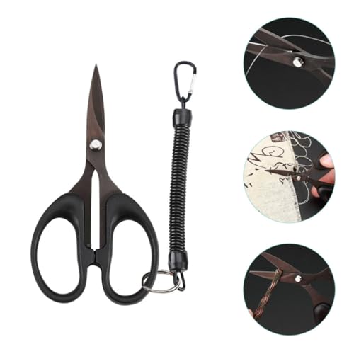 ERINGOGO Portable Fishing Wire Cutters with Stainless Steel and Rubber Handle, Easy to Operate Multi-function Cutter Suitable for Braided Line, for Freshwater and Saltwater Fishing