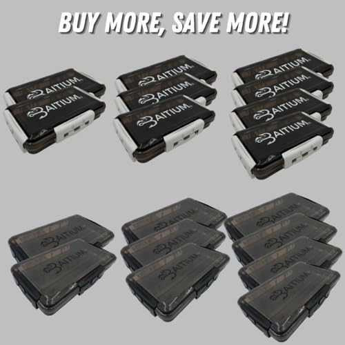 Baitium XTRAseal Waterproof Fishing Tackle Box Organizer, Tackle Boxes With Dividers, Tacklebox for Fishing, 3600 3700 Tackle Tray, Fishing Gear - size: 2-Pack 3700 (14" x 8.9" x 2.1")