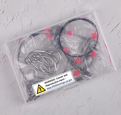 Saltwater Grouper Rigs Carolina & Bottom Surf Fishing Rigs with Egg Sinkers, Circle Hooks for Catfish Redfish Grouper Halibut Striper - size: 2oz Rig Kit