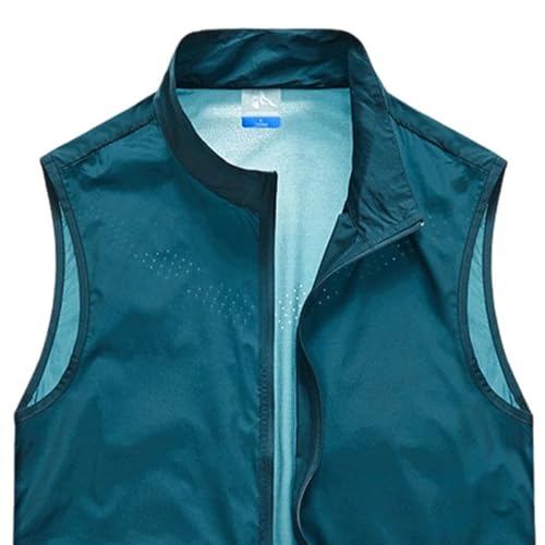 Fishing Vest - Fishing Vests for Men Zip Up Lightweight Sleeveless Utility Jackets Quick Dry Outwear Vests with Pockets - color: 01# Blue, size: 3X-Large