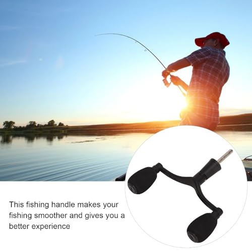 Aluminum Alloy Fishing Reel Double Rocker Arm Handle – 9.5cm Grip with 4.4mm Hex Shaft Replacement for Spinning & Baitcasting Reels