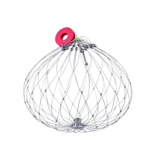 Soft Fishing Net Automatic Opening Closing Soft Steel Wire Multi-Functional | Fishing Accessories Fishing Net Multi-functional for Crabbing Lobster Crayfish Outdoor Inland Saltwater Lake River Mar - size: Diameter 62cm