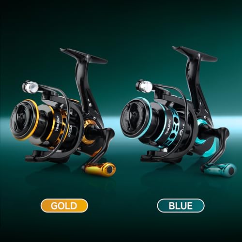 HAUT TON Dolphin Advance Edition Spinning Reel,5.2:1Gear Ratio,22LBS,5+1BB,Backlash Free Bearing,Sealed Drag System,Saltwater,Freshwater Fishing Reels - color: TGG, size: 1000