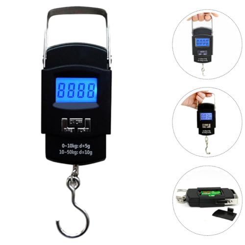 INOOMP Portable Handheld Fishing Scale Digital Luggage Weight Scale High-Precision Small Electronic for Travel Home Use with LCD Display