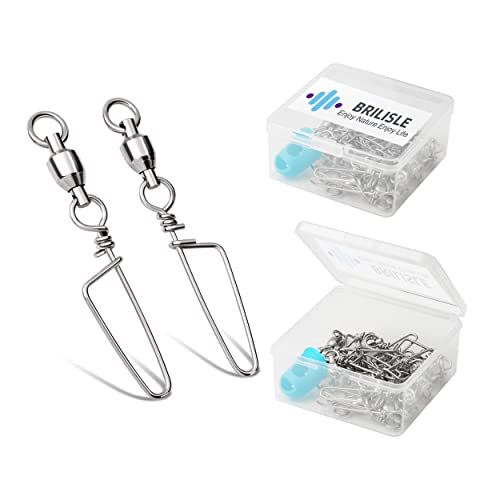 Fishing Snap Swivels,High Strength Saltwater and Freshwater Ball Bearing Swivel Corrosion Resistance Stainless,Fishing Swivels & Snaps,Swivels Fishing Tackle Barrel Swivel - size: SIZE8(331LB)20PCS