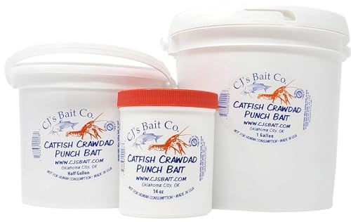 CJ's Catfish Punch Bait - Catfish Fishing Attractant with 5 Flavor Options (Monster, Minnow, Shad, Crawdad, Wild Hopper) – Perfect for Freshwater Catfishing (Crawdad, 14 Ounce)