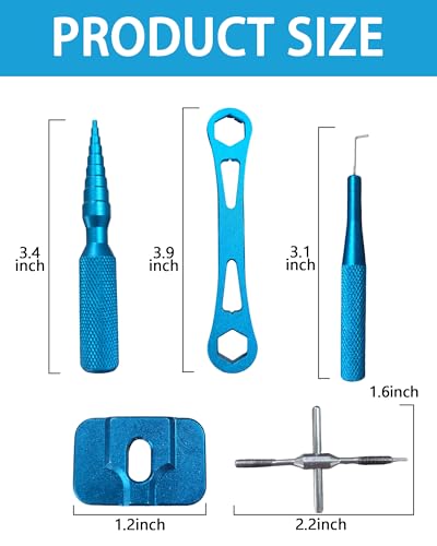 Fishing Reel Maintenance Tool Set 4-Piece Bearing Removal & Installation Kit for Baitcasting & Spinning Reels, Metal Disassembly Kit for Anglers & Reel Servicing