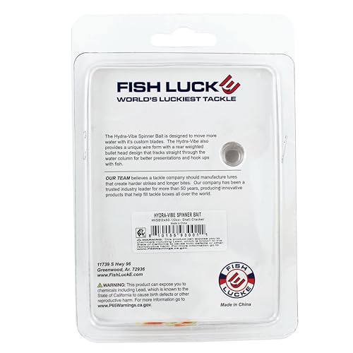 Hydra-Vibe Spinner Bait with Custom Blades - color: Shell Cracker, size: 1/2 OZ