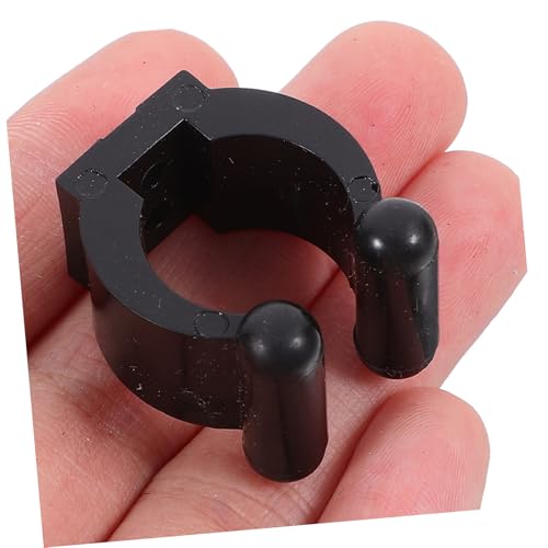 Garneck 10pcs Fishing Rod Holder Clips Billiard Cue Rack with Screws Wall-Mounted Storage for Fishing Poles and Pool Cues Design