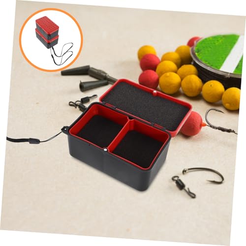 2pcs Double Layer Worm Bait Holder with Handle Leakproof Plastic Bait Storage Box for Freshwater Fishing Breathable Insulated Containers