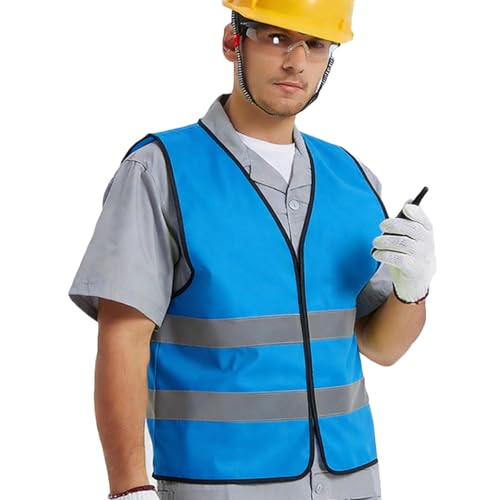 Fishing Vest - Work Vest for Men V Neck Zip Up Lightweight Breathable Sleeveless Utility Jackets Mesh Outwear Vests 2026 - color: 02# Blue