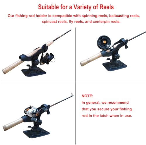 Brocraft Glue-On Inflatable Boat Accessories -/Rod Holder/Anchor Lock System/Bimini Top Base - style: Inflatable Boat Rod Holder