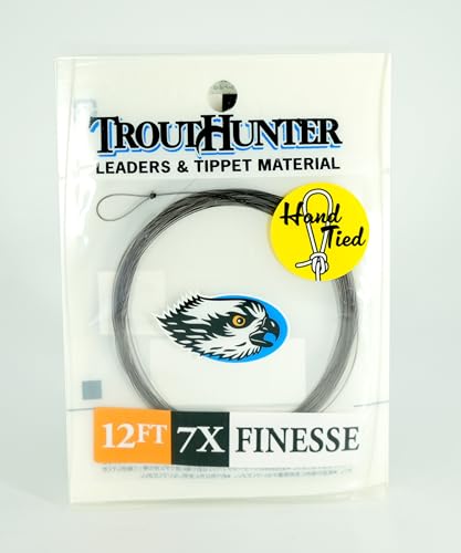TroutHunter Finesse Taper Fly Fishing Leader 12ft W/Perfection Loop - size: 6X