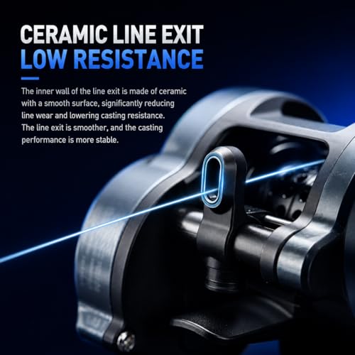 Round DC Baitcasting Reel, Digital Control Anti-Backlash with Signature DC Sound, 7.1:1 Gear Ratio, 17.6LB Drag for Bass Freshwater - color: Left Handed