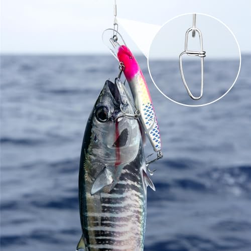 Fishing Fluorocarbon Leader with Swivel and Snaps ,Fluorocarbon Leader Connects Lures, Bait, or Connects Hooks for Saltwater & Freshwater Fishing, 12/24 Pcs