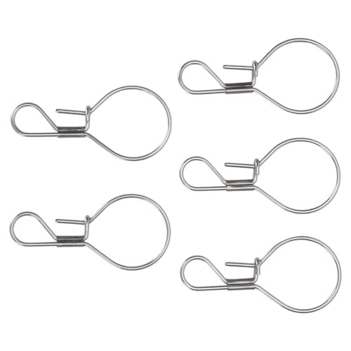 KIMISS 5PCS Fishing Locks Stainless Steel Single Handed Live Fish Lock Buckle for Freshwater Saltwater Fishing Stringer Clip H LockFishing Lock B Steel are Fish Locks Freshwater for You