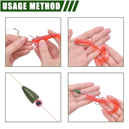 Fishing Weights Sinkers,30/50 Pack Lead Bullet Sinker Worm Weight Bass Fishing Texas Rig Carolina Rigs Slip Sliding Weights Freshwater Saltwater - size: Mix 6 Size - 55pcs