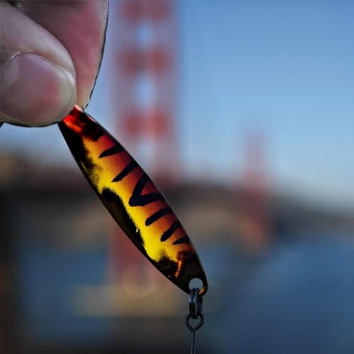 Fishing Lures for Saltwater/Freshwater, Metal Trout Lures for Bass Walleye Pike, 5g Fishing Spoon with Single Hook - color: TS(M)