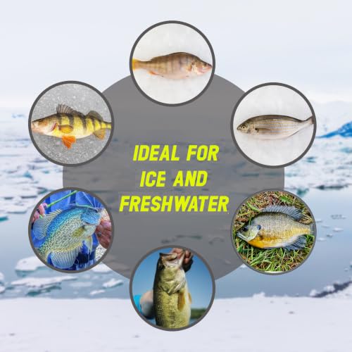 Reaction Tackle Tungsten Ice Fishing Jigs, Tear Drop Jig Heads that Glow with UV Light for Panfish, Crappie, Walleye, Perch, Trout and Bluegill - color: Wonder Glow Spots 6-pcs, size: 3 mm
