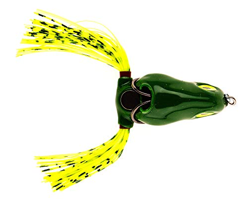 Scum Frog Scumdog Topwater Bass Fishing Hollow Body Frog Lure with Weedless Hooks - color: Green, size: 1/2 Ounce