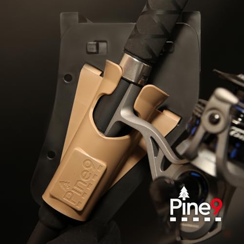 Ambie Fishing Rod Hip Holster - Patented Ambidextrous Quick-Draw Fishing Pole Holder, Made in USA - Spinning, Baitcaster & Centerpin Reels - Fits Any 1.5" Belt - color: Ghost Grey