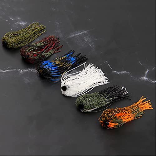Silicone Jig Skirts Spinnerbait Skirts, 18 Bundles Bass Fishing Jigs Replacement Skirts Kit DIY Fishing Lures Rubber Skirts for Spinnerbaits Buzzbaits Squid Jig Accessories 50 Strands