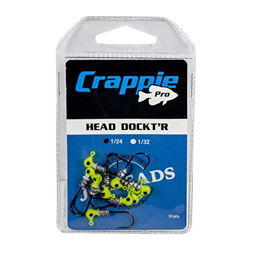 Bobby Garland Crappie Pro Jig Heads - color: Chartreuse, size: 1/24 oz