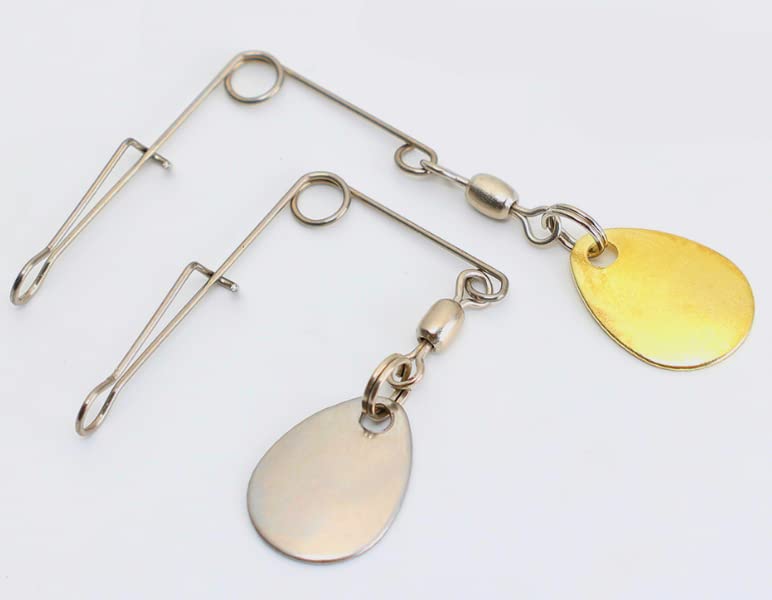 Fishing Spinner Blades for Crappie Spinnerbait - Crappie Fishing Spinner Spin for Jig Lure - style: Gold Colorado