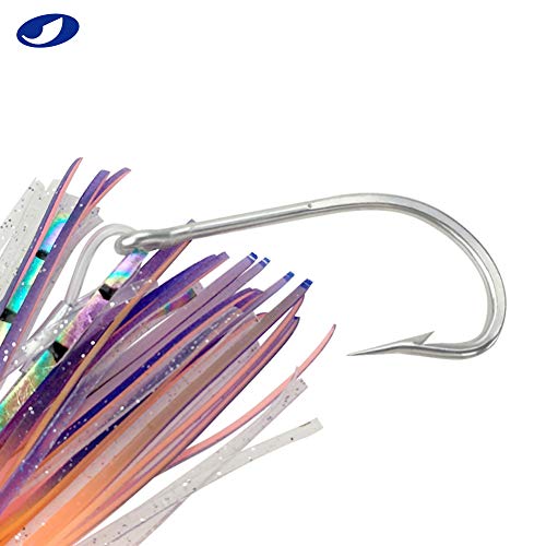 OCEAN CAT Saltwater Trolling Lure for Marlin Tuna Mahi Dolphin Durado Wahoo Trolling Lures Free Mesh Bag Offshore Big Game Lures - color: 6 in - Crystal Head - 6pcs
