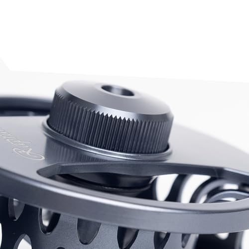 Raprance Fly Fishing Reel - CNC Aluminum Alloy, Ultra-Light, Instant Spool Change Side Button, for Freshwater/Saltwater (Matte Gunmetal Gray) - size: 7/8wt