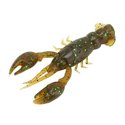 10pcs Crawfish Soft Lure Fishing Lure Crawdad Bait PVC Shrimp Artificial Soft Lure Baits for Bass Fishing Crayfish Baits Swimbait - color: Green