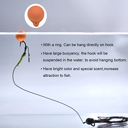 30 Pieces 12mm carp Fishing baits boilies Eggs Floating Ball /5 Different Flavors Artificial Carp Baits Lure - color: Orange- potato-12MM