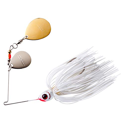 Booyah Colorado Blade Spinner-Bait Bass Fishing Lure - color: Snow White, style: Double Colorado (3/8 Oz)