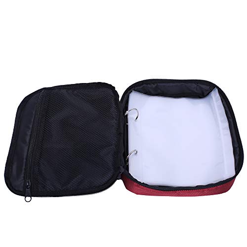 Kylebooker Soft Plastic Bait Storage Binders Organizer Saltwater Fishing Lure Leader Wallet Tackle Binder Bag - color: Red