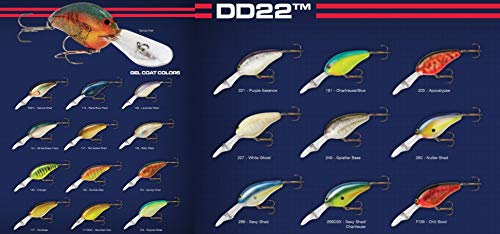 Norman Lures DD22 Deep-Diving Crankbait Bass Fishing Lure - color: White Black Green