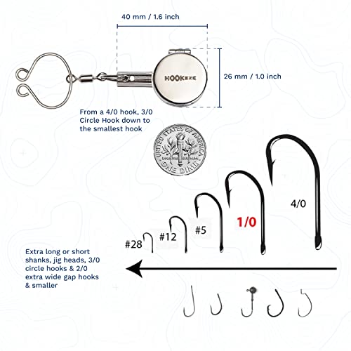 HOOK-EZE Fishing Knot Tying Tool | Protect from Fish Hooks | Tie Fishing Knots Easily | Cool Gadgets for Fishermen | Ice Fly Fishing | Fishing Accessories for Beginner Anglers | Nail Knot Tool - color: Metal, style: Nail Knot