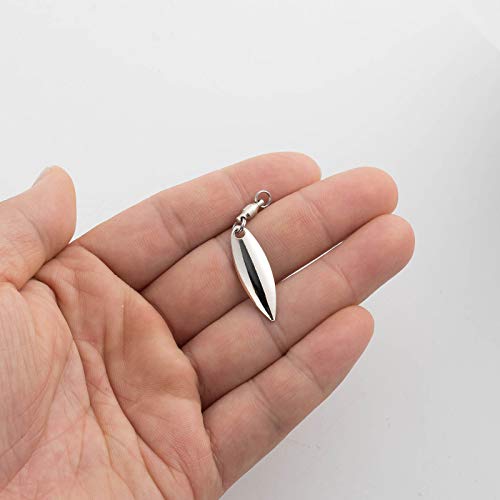 Alwonder 10 Pack Spinner Blades with Ball Bearing Swivels Tail Spinner Spinnerbait Lure Making Supplies Bass Lures Soft Lures - color: #3.5 Willow Blades, Silver, 10pcs