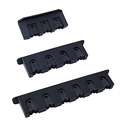 Horizontal 3/4/6 Rod Storage Rack Fishing Pole Holder Wall Mount Stand Foam Inserts with Screw for Garage Carp Accessory, Black - size: 4 holes